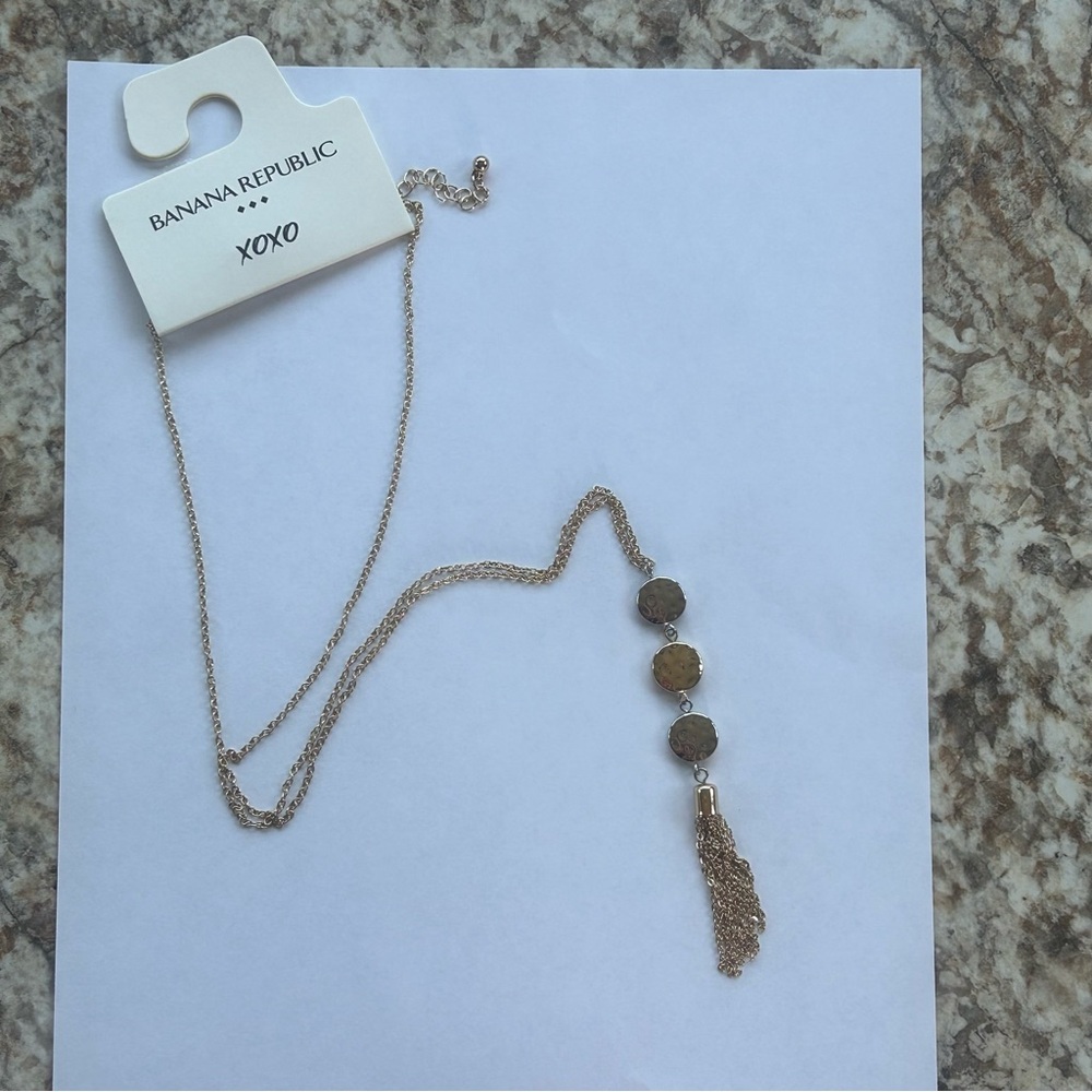 Banana Republic Gold Tassel Necklace